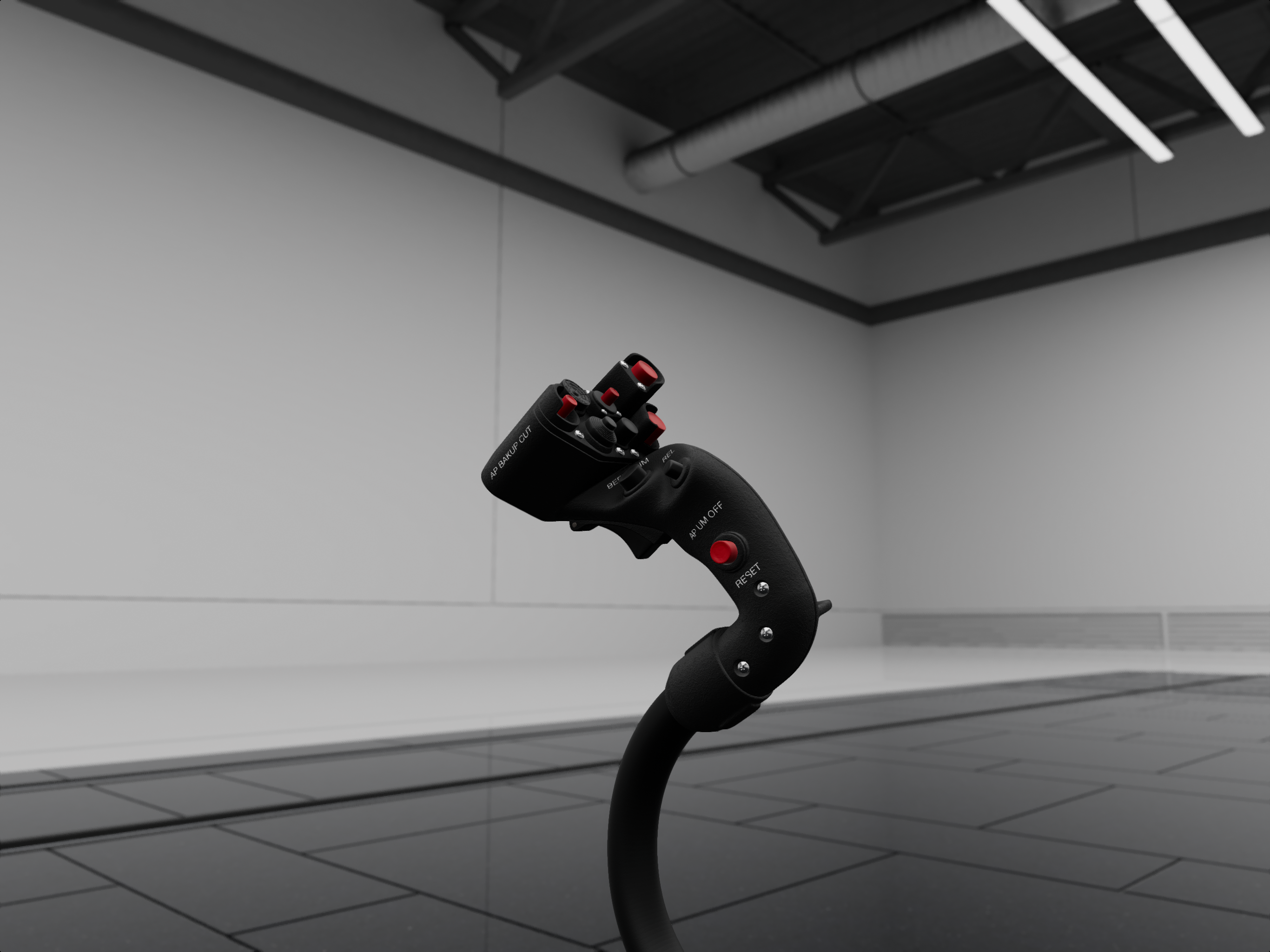 helicopter simulator joystick cyclic collective pedals Individual H145-2024 Max Cyclic – MaxFlightStick Flight Simulator Control Systems